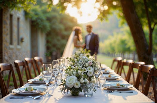 Original Waylily wedding photograph showing the celebration and floral details
